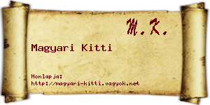 Magyari Kitti névjegykártya